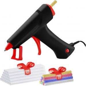 Chenquansarl-Pistolet À Colle C Avec 35 Bâtons De Colle (Dont 10 Bâtons Colorés),Pistolet À Colle De 100w À Chauffage Rapide, Idéal Pour Le Diy, L'artisanat Et Les Réparations Rapides À La Maison Et - Neuf