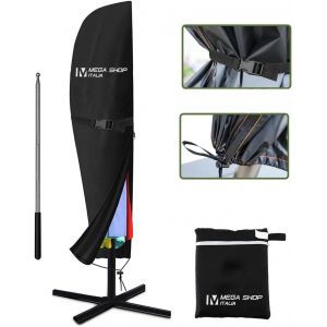 Housse d'abris Parapluie D&eacute;centr&eacute; ou Centr&eacute; &eacute;tanche Fermeture Rapide, Noir , Couleur unie - Neuf