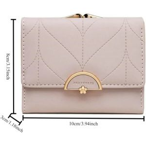 Portefeuille Femme Dames Sommer Court Pu Cuir Mat&eacute;riel Schnalle Dreifachtasche Haute Qualit&eacute; Multi-Kartenf&auml;cher-Bleu - Neuf