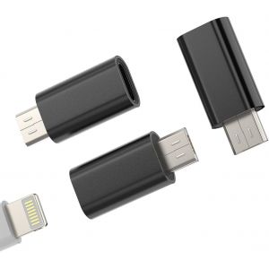 lbgwp60-Adaptateur Lightning À Micro Usb(3 Pack) Pour Iphone Apple Femelle Câble Jack D'Android Mâle Cellule Données Recharger Adaptateurs Pour Samsung Galaxy S6 S7 Edge+ Active Note5 A11 Connecteur - Neuf