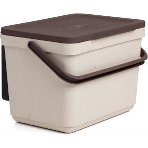 Eryi-Pattumiera Per Umido 6l | Compostiera Da Cucina Smart Senza Supporto | Design Compatto E Funzionale | Materiale 100% Riciclato | 26,5x20,5x18,5 Cm, Nero - Neuf
