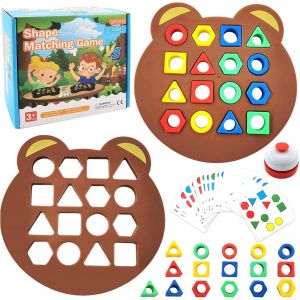 ChenQuanSarl-Jeu D'Association De Formes, Jeu D'Association De Formes G&eacute;om&eacute;triques, Jouet &Eacute;ducatif De Couleur, Puzzles G&eacute;om&eacute;triques, Montessori Jouet Interactive Jouet D'Apprentis - Neuf