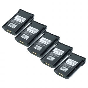 vhbw 5x Batterie compatible avec Icom IC-F4263DS, IC-F4263DT, IC-F4261DS, IC-F4261DT, IC-F43, IC-F4360D radio talkie-walkie (2250mAh, 7,2V, Li-ion) - Neuf