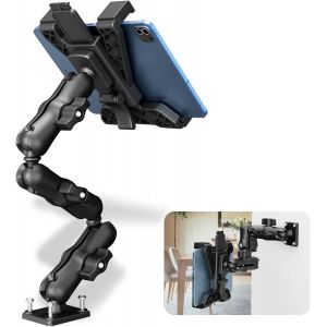 Support Tablette Voiture &agrave; Fixation Viss&eacute;e, Bras R&eacute;glable 3 Sections, Rotule 360&deg;, Support iPad/Tablette 7-11"" pour Camion, Tableau de Bord, Bureau, Mur - Neuf