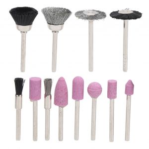 Xyong Lot De 4 Outils De Poncage Pour Sculpture Sur Bois, Brosse Metallique, Meules De Polissage En Nylon, Forets De Meulage, Fournitures De Quincaillerie - Neuf