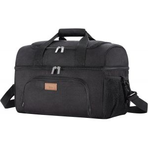 Sac-Glacière Isotherme 30l, Sac De Pique-Nique Pour Plage/Sport, Sac Réfrigérant De Double Compartiment, Noir - Neuf