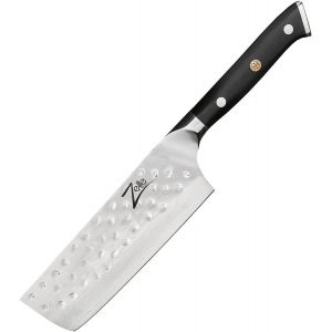Senior-Couteau Cuisine Nakiri De 15 Cm &iquest; S&eacute;rie Alpha Royale &iquest; Couteau Japonais Aus-10 Acier Damas 67 Couches &iquest; Couteau Professionnel Ultra Ac&eacute;r&eacute; &iquest; Couteau Chef &Agrave; Finition Lustr&eacute;e Tsuchime[L1677] - Neuf