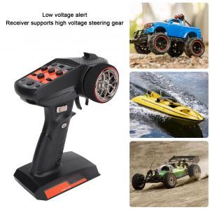 TéLéCommande éMetteur Radio 2.4g 7ch Avec RéCepteur TéLéCommande 7 Canaux Pour Voiture Rc Bateau Noir - Neuf