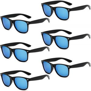 Lot De 6 Lunettes De Soleil Néon Pour Homme - Vintage - Lunettes De Soleil Colorées Cool Rétro Drôles - Fête Pour Hommes Et Femmes - Neuf