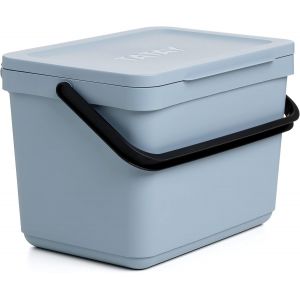Poubelle Organique Cuisine 6L|Composteur Cuisine Smart sans Support|Design Compact et Fonctionnel|100% Mat&eacute;riaux Recycl&eacute;s|26,5x20,5x18,5 cm,Bleu - Neuf