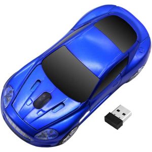 3D sans Fil Auto Voiture Souris, Ordinateur Portable PC Souris d&iexcl;&macr;Ordinateur, lumi&iquest;&iquest;re LED 2.4GHz 1000DPI pour MD (Bleu) - Neuf