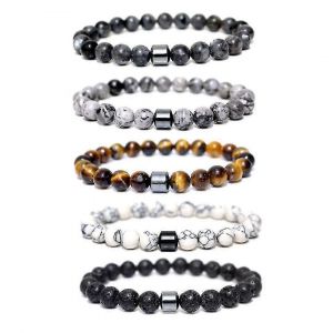 5pcs Bracelet Anti Anxi&eacute;t&eacute;, Bracelet De Sevrage Tabagique, Bracelet Anti-Anxi&eacute;t&eacute; Tabagique Pour Hommes Et Wom - Neuf