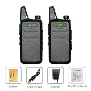 Walkie-talkie Portable WLN KD-C1 5W,1/2/3/4/5/6 pièces,Station Radio amateur CB pour enfants,émetteur-récepteur Radio UHF Rechargeable par USB - Type 2pcs black-EURO - Neuf