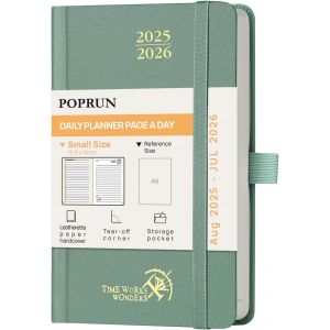 Eryi-Agenda De Poche 2025 2026 Journalier 16 X 10,5 Cm, 1 Page Par Jour D'août 2025 À Juil 2026 12 Mois, Planner Scolaire Couverture Rigide, Poche Pliable, Papier 70g/M², Vert Minuit - Neuf