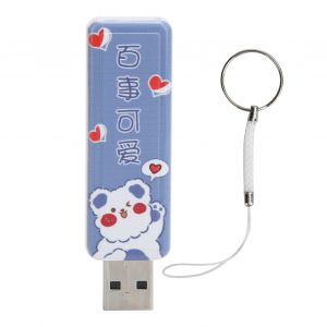 Cle USB 2.0 PushPull pour voiture, accessoire informatique, motif dessin anime (128 Go) - Neuf