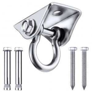 Kit De Crochets De Suspension Pivotants A 360¡Ã En Acier Inoxydable Pour Hamac, Accessoires Fixes Pour Siege Interieur Et Exterieur, Trapeze, Yoga - Neuf