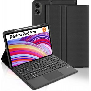Clavier Pour Redmi Pad Pro 12.1/Xiaomi Poco Pad 12.1 2024, Smart Pavé Tactile Clavier Azerty Fr Version Détachable Sans Fil Pour Redmi Pad Pro 12.1/Xiaomi Poco Pad, Noir - Neuf