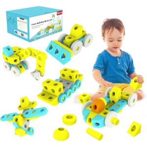 Bloc De Construction Xxl 67 Pi&egrave;ces, Jeux De Construction Enfants 3 4 5 6 Ans, Grands Briques De Construction, Gros Blocs En Mousse Eva Souples Et L&eacute;g&egrave;res, Parcours Motricit&eacute; B&eacute;b&eacute; - Neuf