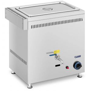 Bain marie gaz 3300 w GN 1x 1/1 0,02 bar g20 acier inoxydable aluminium galvanis&eacute; argent&eacute; Helloshop26 14_0008285 - Neuf