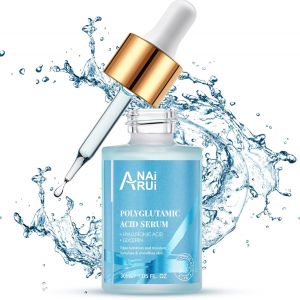 Checarzhn--No1-Anairui Sérum À L'acide Polyglutamique Avec Acide Hyaluronique Et Glycérine Pour Le Vi , Hydratant Et Nourrissant La Peau, Anti-Âge, Réduit Les Rides, 30 Ml - Neuf