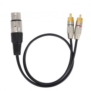 Cable repartiteur audio 1 prise XLR femelle vers 2 prises RCa males pour home cinema et equipement audio professionnel, prise femelle 3 m - Neuf