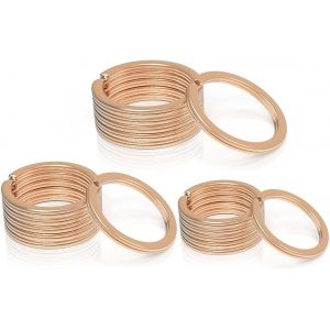 Trahoo-30pcs Porte-Clés Anneaux Ronds Brisés En Métal 304 Acier Inoxydable Solide Pour Clé De Voiture Maison,Arts,Artisanat,Lanières Organisation Argent,3 Tailles Différentes 20/25/30mm U2013 Or Ros - Neuf