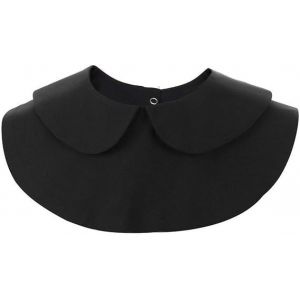 Chemise Noire Faux Col Pour Femme, Col Amovible, Robe Pull, Veste, Uniforme - Neuf