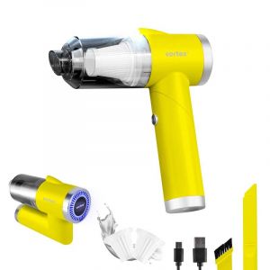 Aspirateur &agrave; Main Sans Fil Pliable Led Crc90 Jaune Vortex - Neuf
