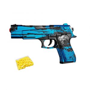 Pistolet &Agrave; Billes Color&eacute; 18 Cm Avec 18 Munitions Incluses ? R&eacute;plique Ludique, Tir Manuel Coup Par Coup, Puissance 0,10 Joule - Neuf