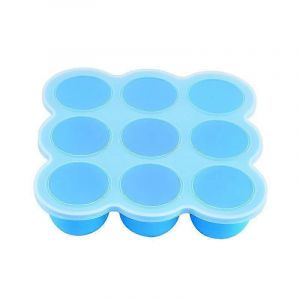 Congélation Des Aliments Pour Bébés Stockage D'aliments En Silicone,Bac À Glaçons Avec Couvercle Hermétique Pour Aliments Pour Bébés,Lait Maternel,Purée,Whisky,Yaourt Et Crème Glacée,Réutilisable,9 - Neuf