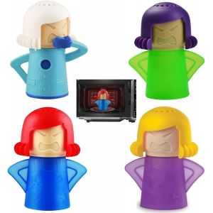 Nettoyeur vapeur pour micro-ondes Angry Mum 4 pièces, désodorisez et nettoyez votre réfrigérateur, nettoyant pour réfrigérateur Cool Mum pour réfrigérateurs de cuisine. - Neuf