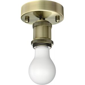 Douille De Lampe Vintage Retra,Dorée,Ampoule E27 Incluse,Classe D'efficacité Énergétique A,Givrée,(Blanc Chaud,4 W,935lm) - Neuf