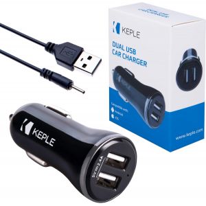 Deux Ports Dans Le Chargeur De Voiture + C&acirc;ble Usb De Petit Pinrapide 2 Ports Chargeur Allume Cigare + Small Pin C&acirc;ble Compatible Avec Nokia 6111, 6120, 6121, 6125, 6131, 6136 Charge 2X 2.4A 12V - Neuf