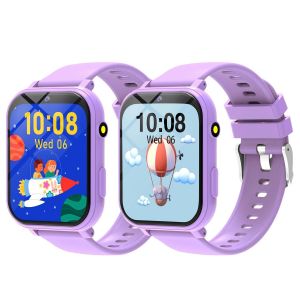 Nouveaux Enfants Smartwatch Jeux Hd Caméra Frontale Surveillance Du Sommeil Lampe De Poche Électronique Écran Tactile Alarme Calculatrice Cadeau Garçons Filles.Double Purple.Kids Games Watch - Neuf