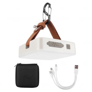 Hjlian Lampe Led D'exterieur Portable Rechargeable Pour Tente De Camping (Blanche) - Neuf