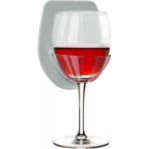 Porte-verre à vin Douche & Bain Ventouse Cadeaux de vin Détente (gris) - Neuf