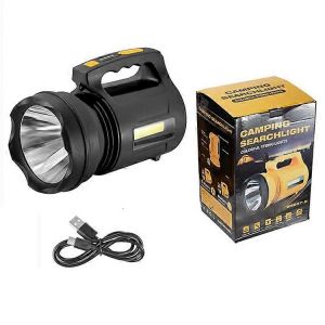 Lanterne Portative Rgb W5207-2 P50 + Lampe Torche Cob Pour Camping En Plein Air, Taille L-Noir - Neuf