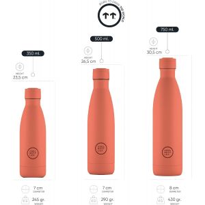 - Bouteille Acier Inoxydable - 350 Ml - Vivid Violet - 23,5 X 7 Cm - Bouteille Isotherme - Boissons Froides 36 Heures Boissons Chaudes 18 Heures - Triple-Cool Technology - Sans Bpa - Neuf