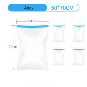 Sacs De Compression Peu Encombrants,4 Paquets,Aucune Pompe N&eacute;cessaire,Sacs De Rangement Sous Vide Pour V&ecirc;tements,Voyage,Camping,Essentiels.L. - Neuf