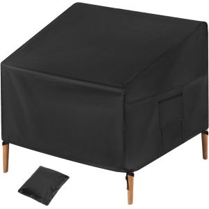 Housses Chaises Patio 35 Pouces Longueur 38.2 Largeur 29.1 Hauteur Protection Meubles Exterieur Impermeable Oxford Empilable Pour Lounge Swivel Jardin Rotin Noir - Neuf