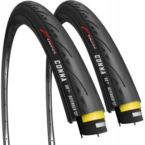 Subzonal-Paire Pliable Pneu Conna 700x23c 23-622 Avec Anti-Crevaison 1mm - Velo Route Pneus Pour Course Tourn&eacute;e V&eacute;lo - Home Trainer Bicyclette (Un Paquet De 2) - Neuf