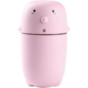 mini humidificateur d'air rose, fonction veilleuse, arrêt automatique, silencieux, 140 x 50 x 60 mm - Neuf