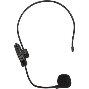 ASFASFq-Casque de Microphone sans Fil, Système de Micro Casque sans Fil UHF, Micro Casque Antibruit et Micro Portatif 2 en 1 pour Les Performances de Scène en Plein Air des Enseignants - Neuf
