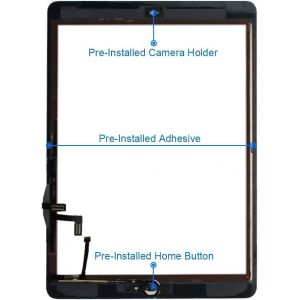 Touch Screen Compatible with iPad Air (Black) 9.7 Inch 2013 with Pre-Assembled Digitizer and Tool Kit Included.[D70] - Neuf