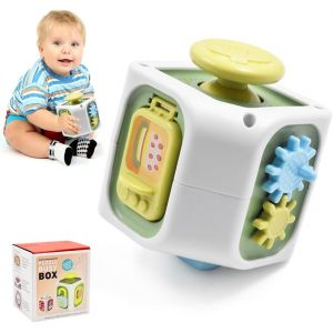 JGD-Jouets pour B&eacute;b&eacute;, Montessori Cubes Jouets Busy Board Jouet Jeux Montessori Cubes D'Activit&eacute; Jouet d'apprentissage Cube D'Activit&eacute; pour B&eacute;b&eacute;s et Tout-Petits - Neuf