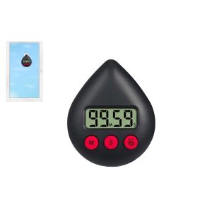 Minuteur de douche num&eacute;rique avec alarme et ventouse - Fonctionne sur piles - Compte &agrave; rebours et chronom&egrave;tre - Neuf