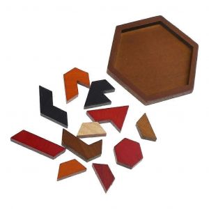 3D chinois en bois puzzle jeu chexagon mod&egrave;le casse-t&ecirc;te puzzle blocs de construction - Neuf