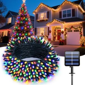 Kalanka-Guirlande Lumineuse Solaire 10m, Lumi&egrave;res No&euml;l 100led Int&eacute;rieur Et Ext&eacute;rieur, Led &Eacute;co Rgb Ip65 &Eacute;tanche | 8 Modes Dynamiques | Pour D&eacute;coration No&euml;l F&ecirc;te Club Jardin Fen&ecirc;tre Mur - Neuf