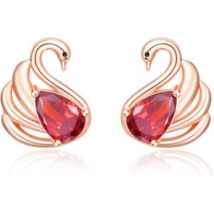 Chenquansarl-Boucles D'oreilles En Forme De Chat, En Argent Sterling 925, Panda, Sirène, Mignon Animal Pour Enfants, Bijoux Pour Filles, Argent Sterling, Or Rose, Zircone Cubique - Neuf