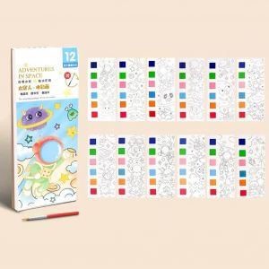 Papier &Agrave; Peindre Handmades Pour Enfants Papier &Agrave; Peindre Dr&ocirc;le Peint &Agrave; La Main Ensemble De Dessin &Eacute;ducatif Pour Enfants Les Astronautes - Neuf